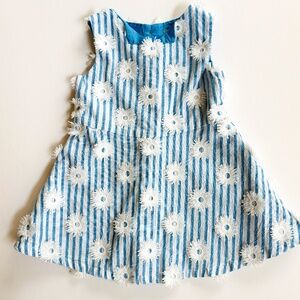 OshKosh Genuine Kids Girls 18 mos Sundress Blue White Flowers Sleeveless